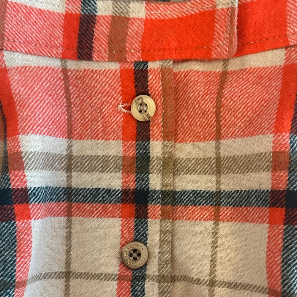 Young Pendleton 1970’d Button-Front Red And Cream… - image 4